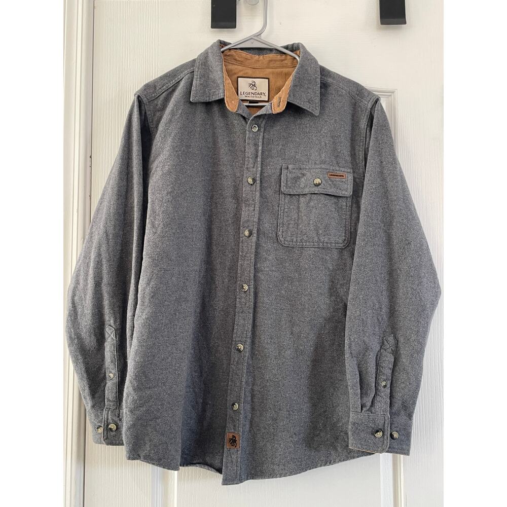 Legendary Whitetails Gray Chamois Shirt Mens M Fleece Lined